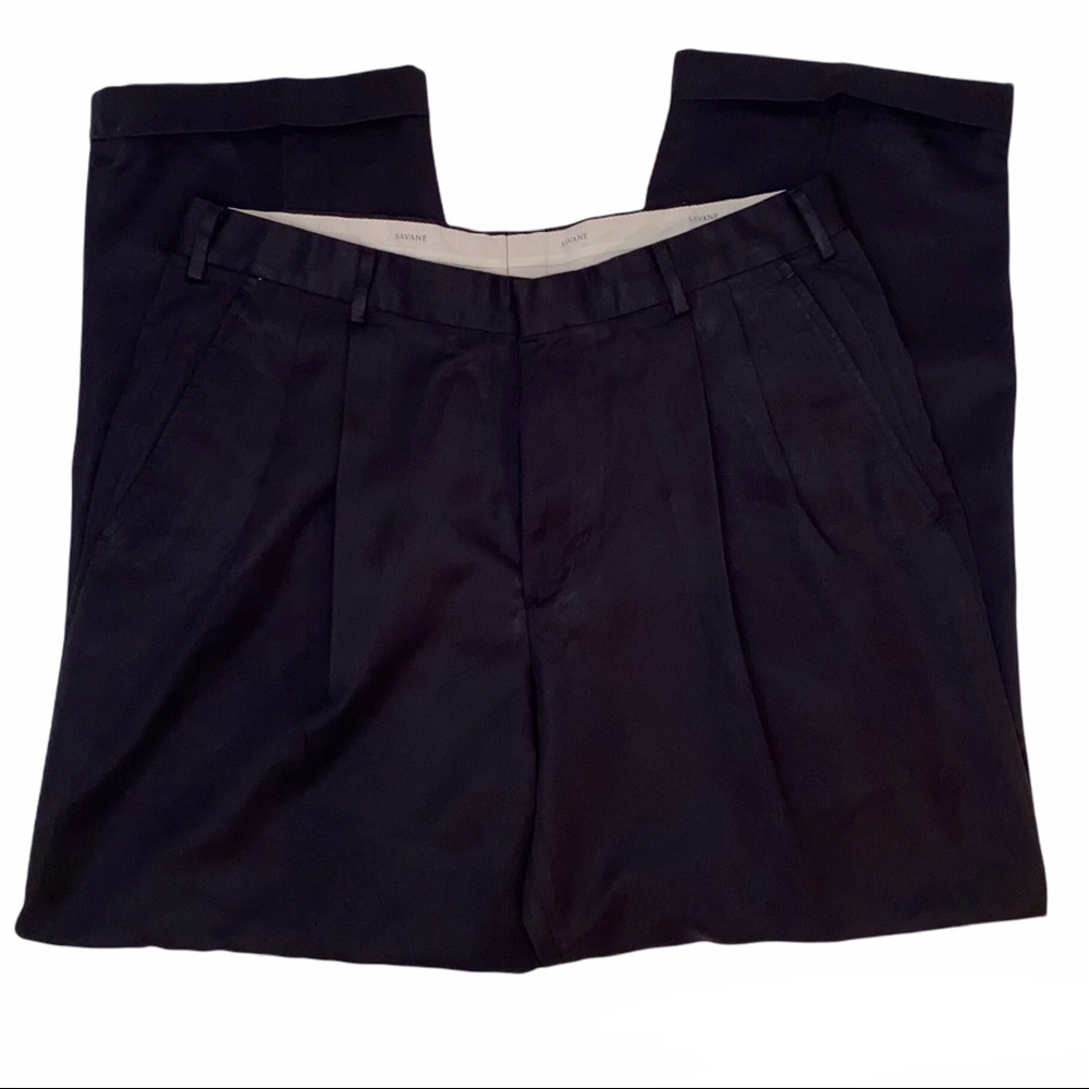 Men's Savane Black Dress Pants